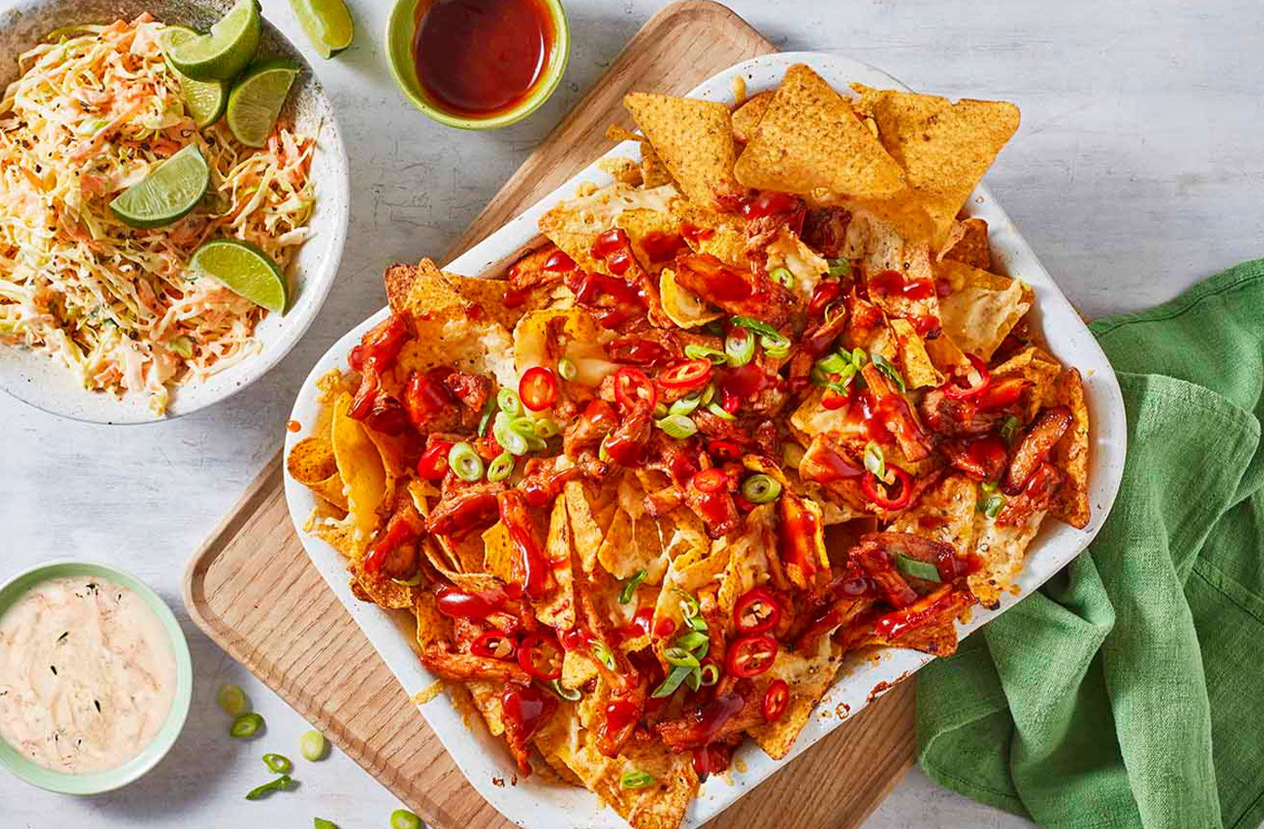 BBQ pork nachos