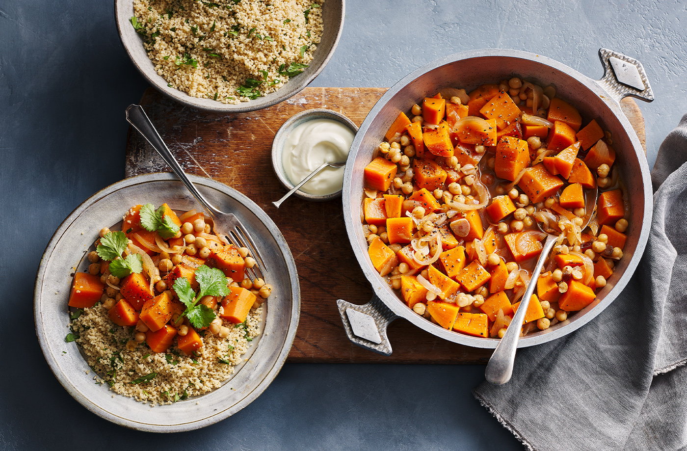 Fruity sweet potato tagine