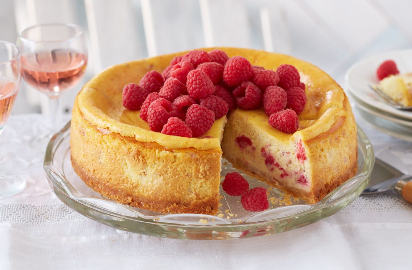 Pink lemonade cheesecake