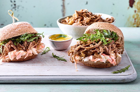 Image of "Slow-cooker pulled turkey rolls"