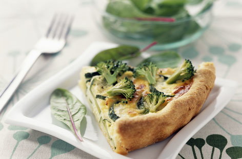 Image of "Broccoli and courgette quiche "