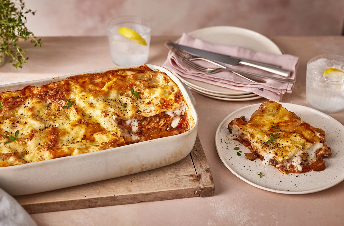 Mushroom ragu lasagne