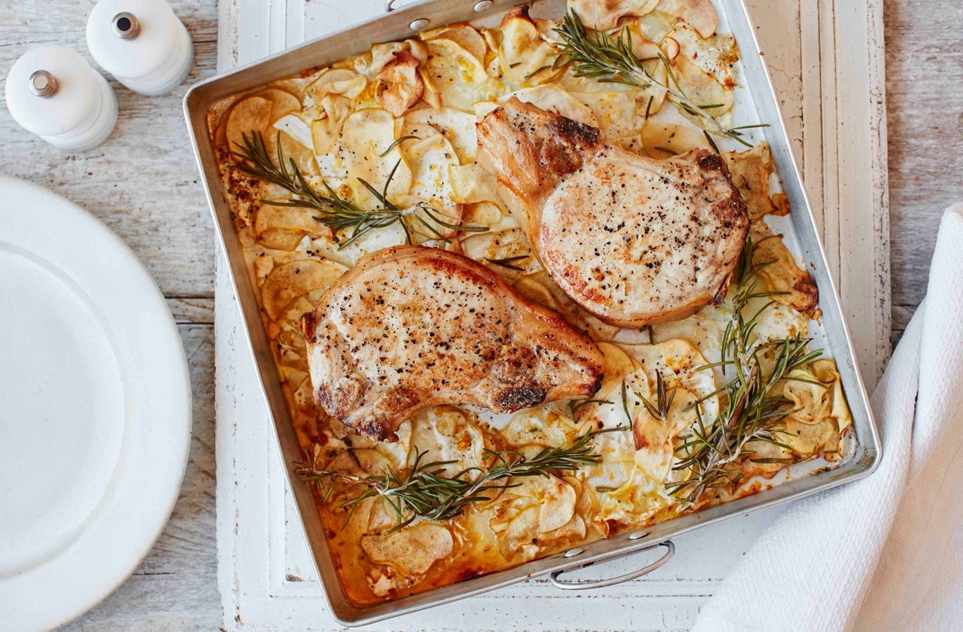 Pork, celeriac and apple bake
