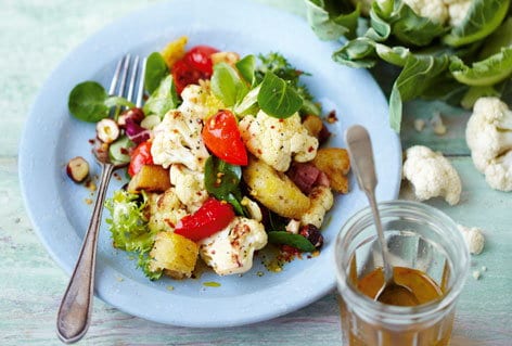 Image of "Cauliflower, pancetta & hazelnut salad"