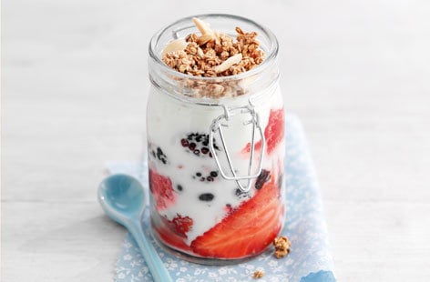 Image of "Berry and yogurt granola pots"