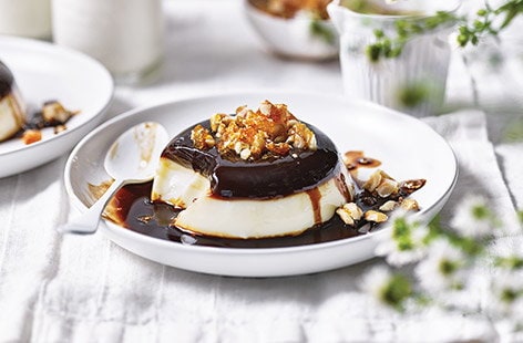 Image of "Condensed milk and coffee panna cottas"