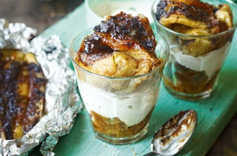 Image of "Barbecued banoffee trifles"