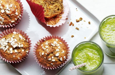Image of "Carrot, apple and chia seed muffins"