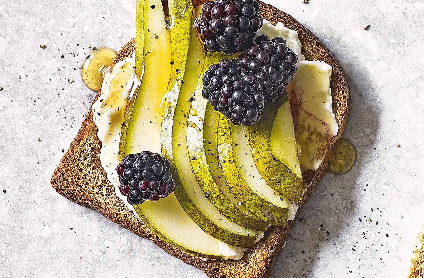 Pear, ricotta and honey toast topper