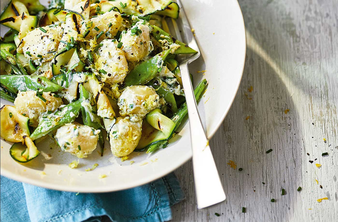 Zesty courgette gnocchi