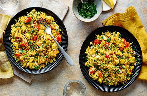 Image of "Almond and paneer pilaf"