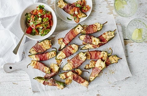 Image of "Stuffed jalapeño peppers with crispy proscuitto"