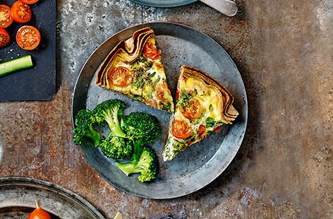 Image of "Ham and spinach tortilla quiche"