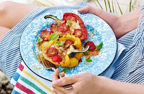 Image of "Roasted red pepper parcels"