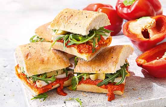 Image of "Chargrilled chicken and pepper sandwich"