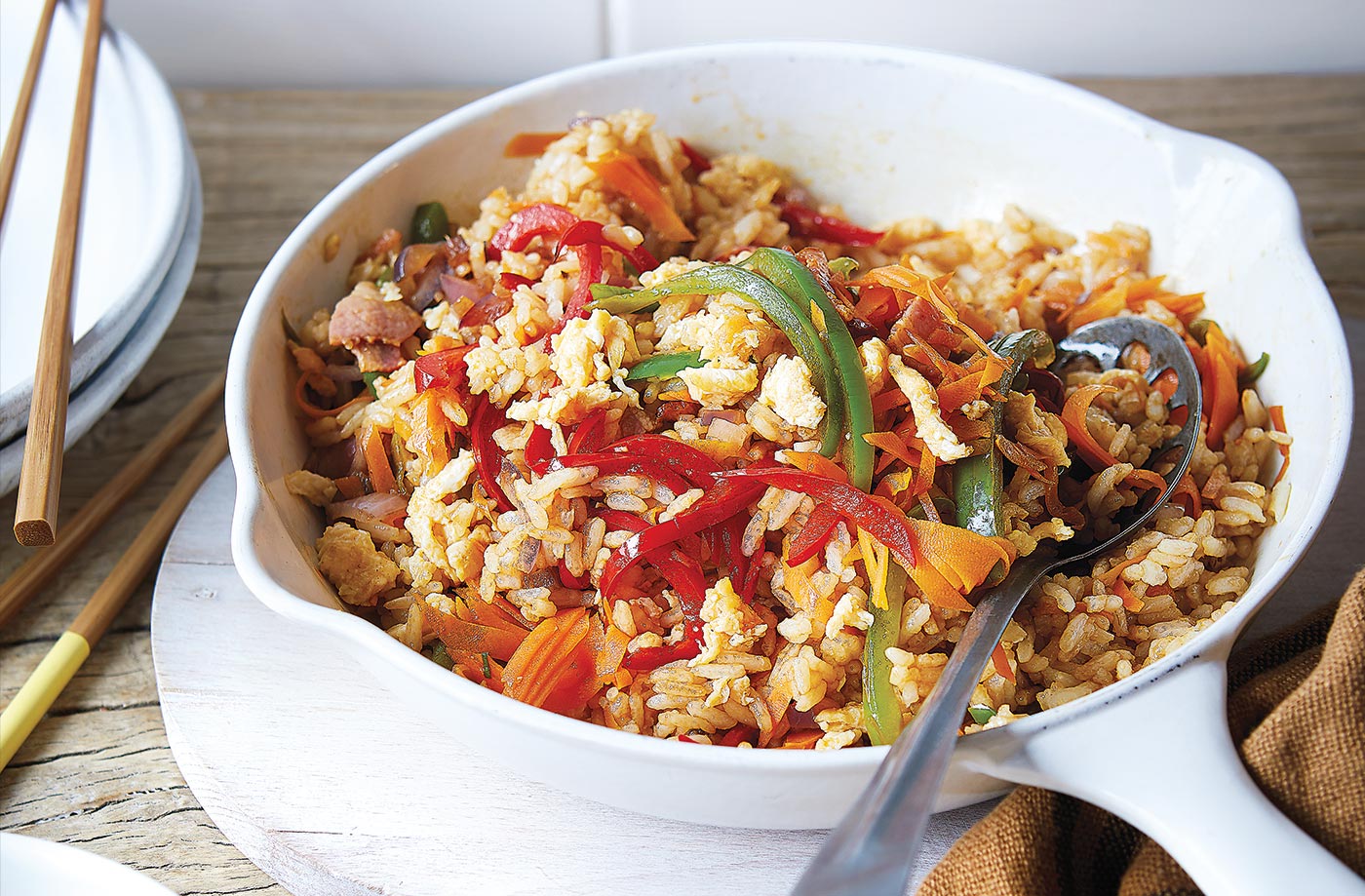 Bacon and egg fried rice