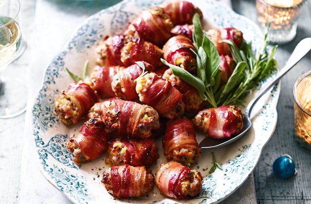 Pine nut, apple and sage stuffing balls