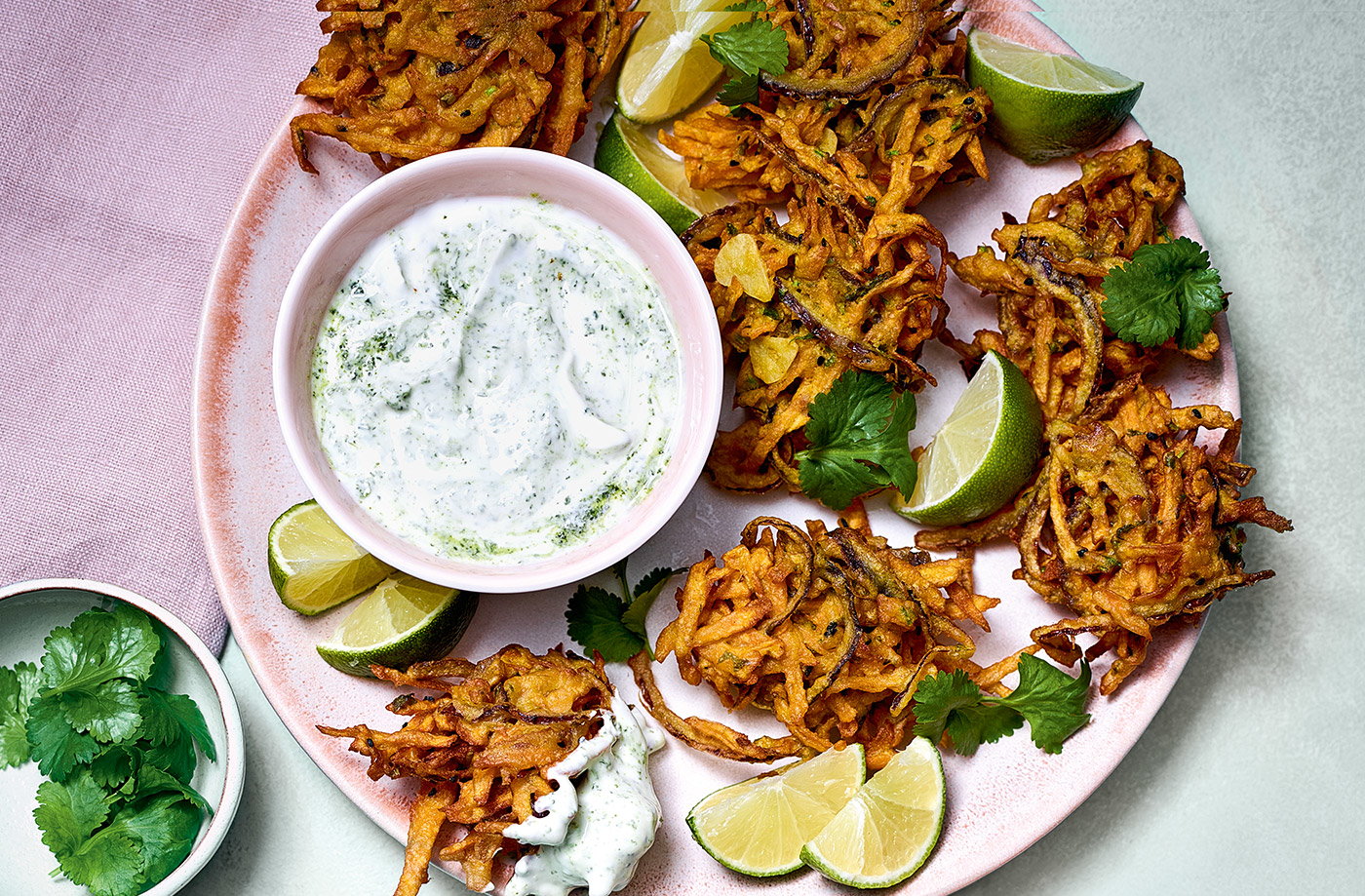 Sweet potato bhajis