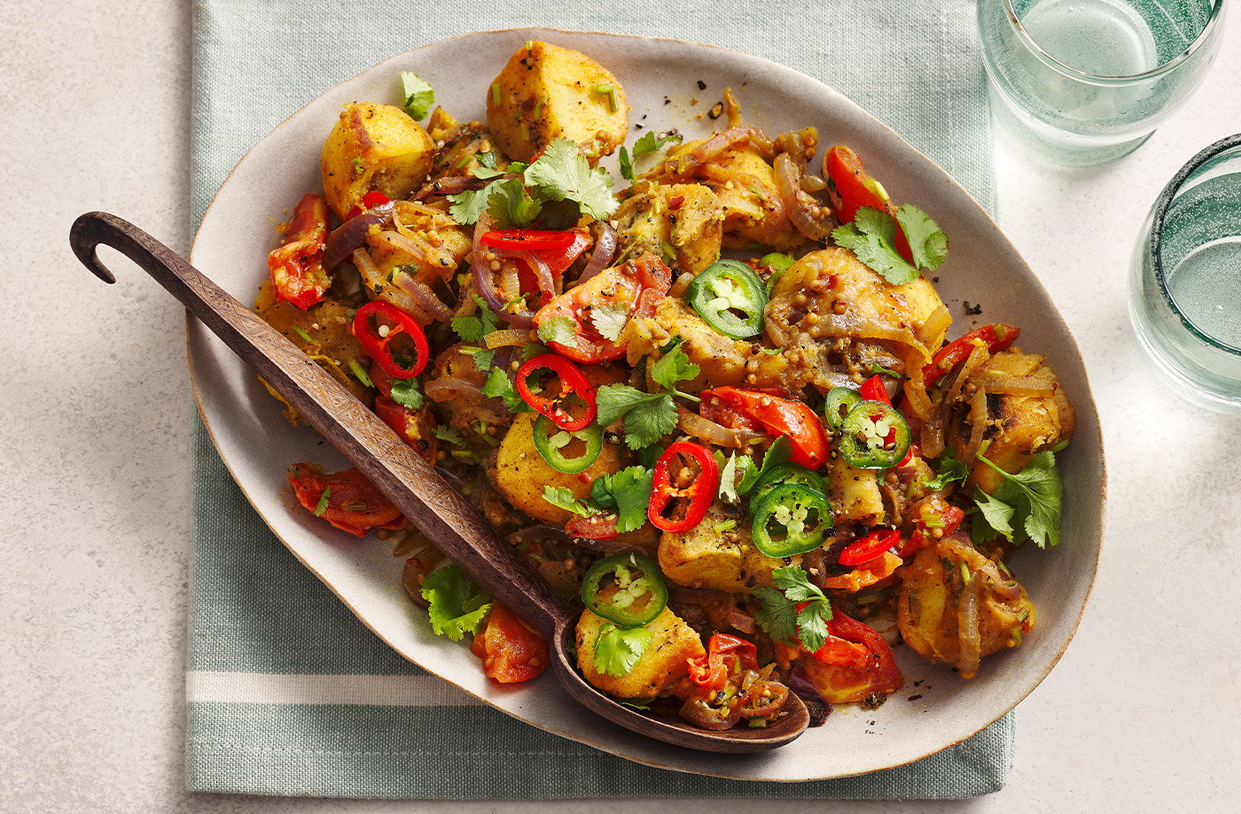 Leftover Indian-style roast potatoes