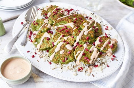Image of "Chickpea fritters with wild rice"