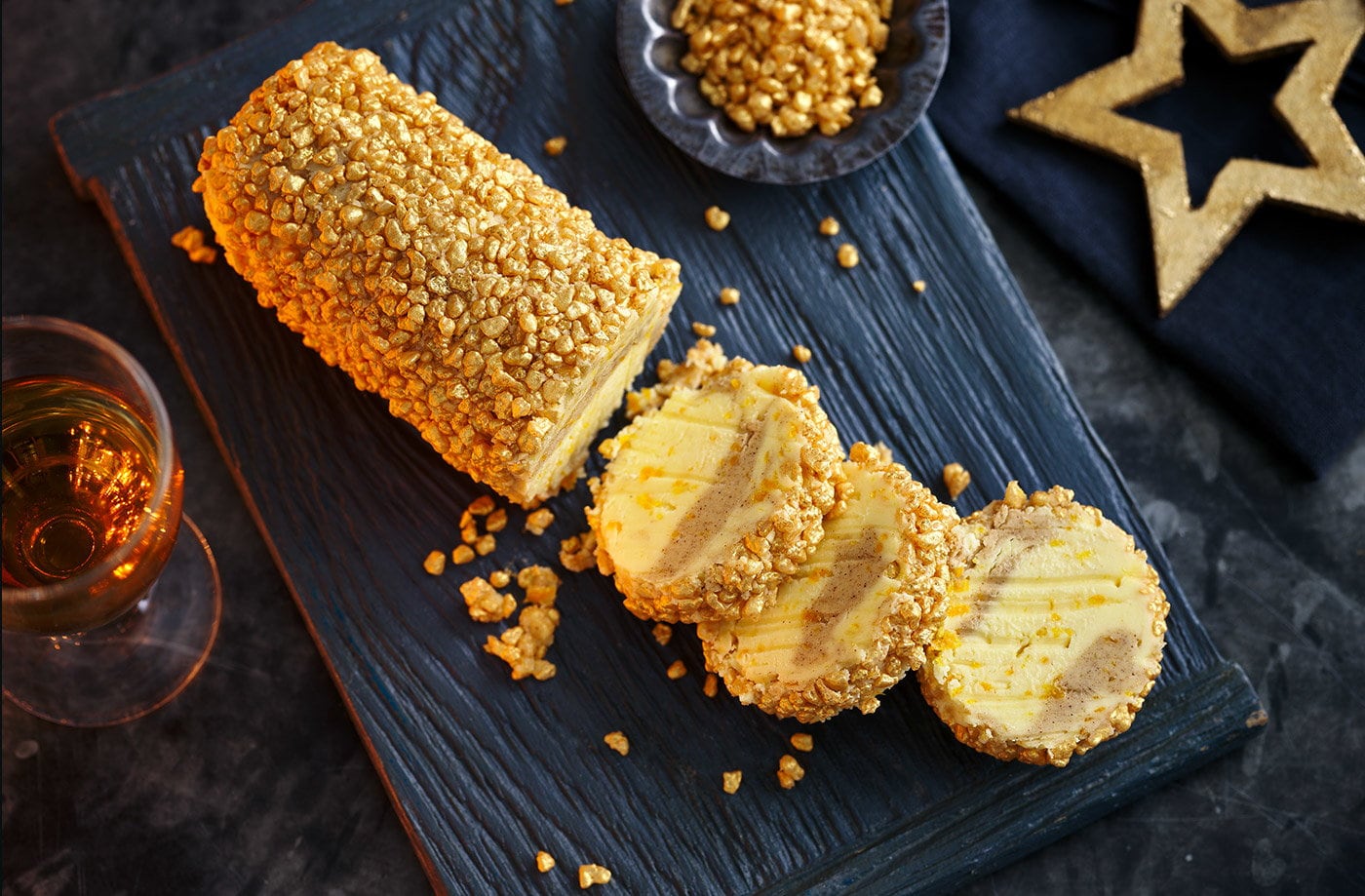 Roll 'n' slice spiced brandy butter