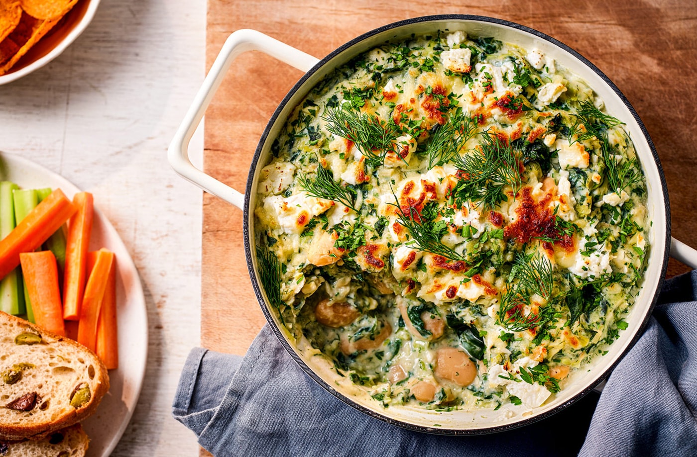 Greek-style spanakopita meal dip