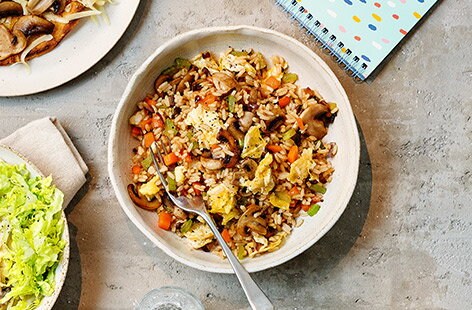 Image of "Egg-fried rice with lots of veggies"