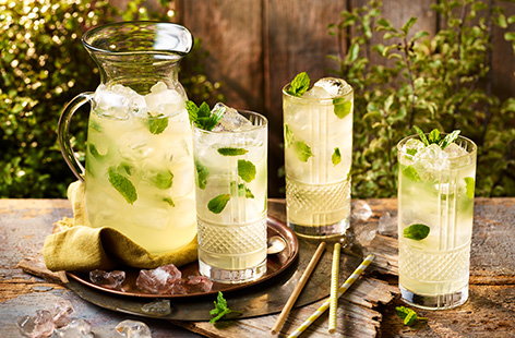 Image of "Pineapple mint iced tea"