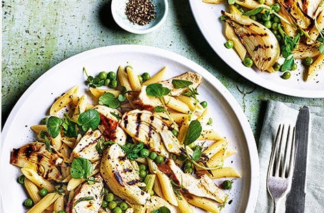 Image of "Pea, fennel and chicken pasta"