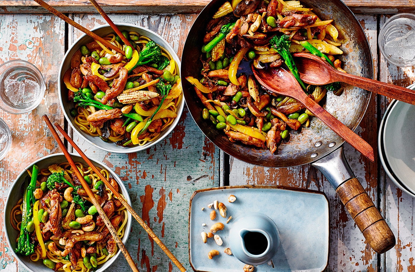 Chicken noodle stir-fry