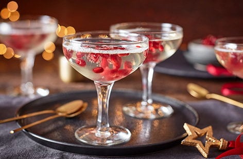 Image of "Prosecco and pomegranate jellies"