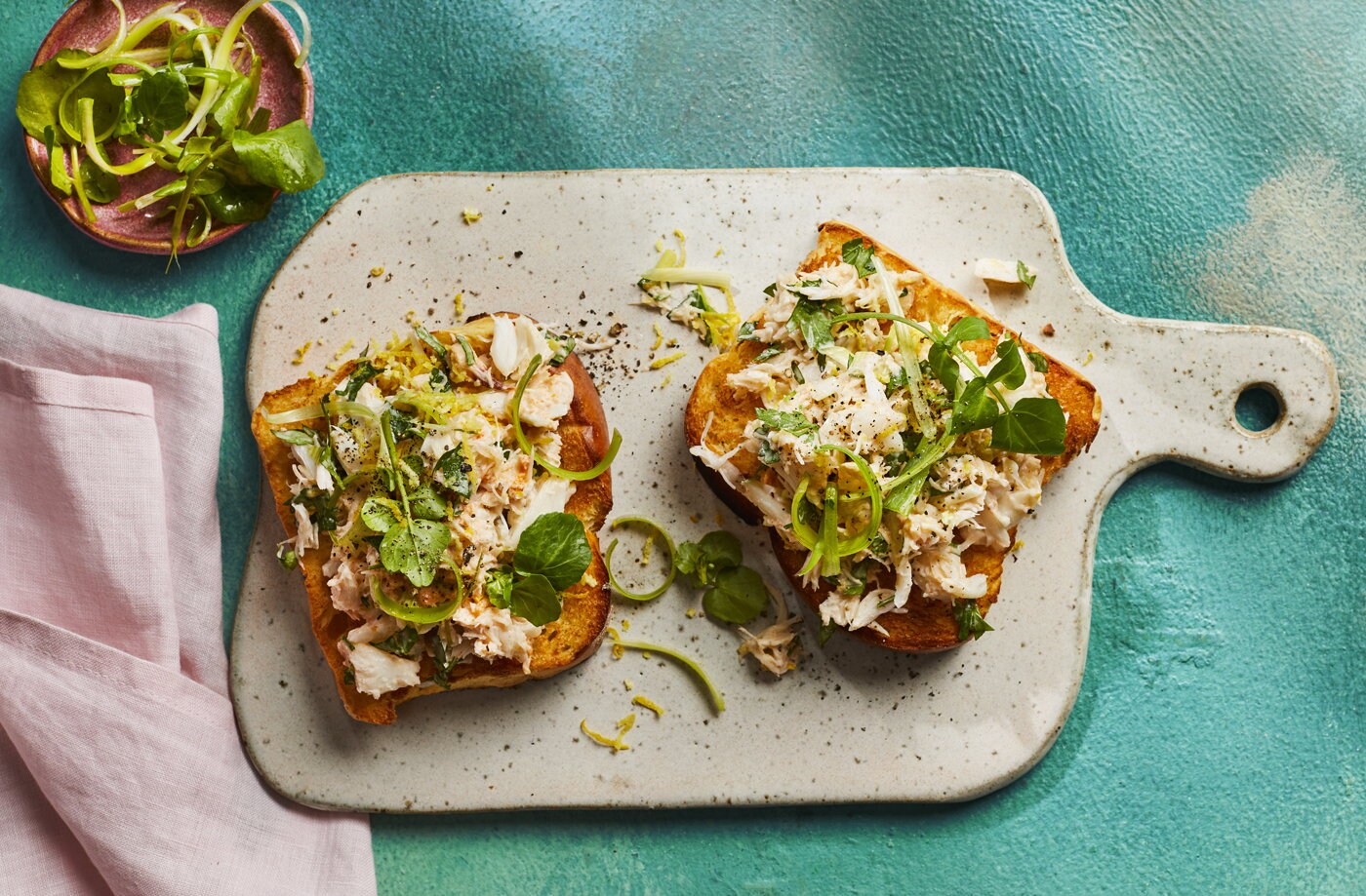 Crab brioche toasts