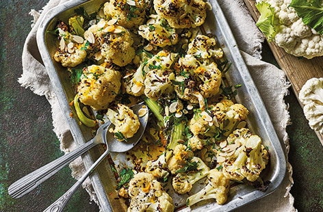 Image of "Roasted cauliflower with orange dressing"