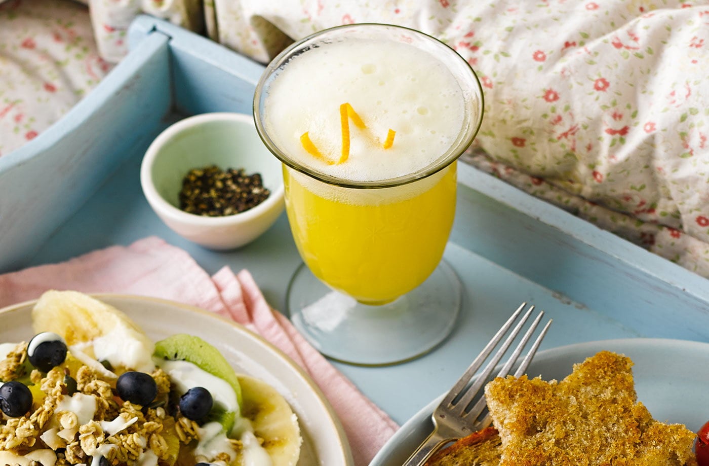 Orange sherbet breakfast punch