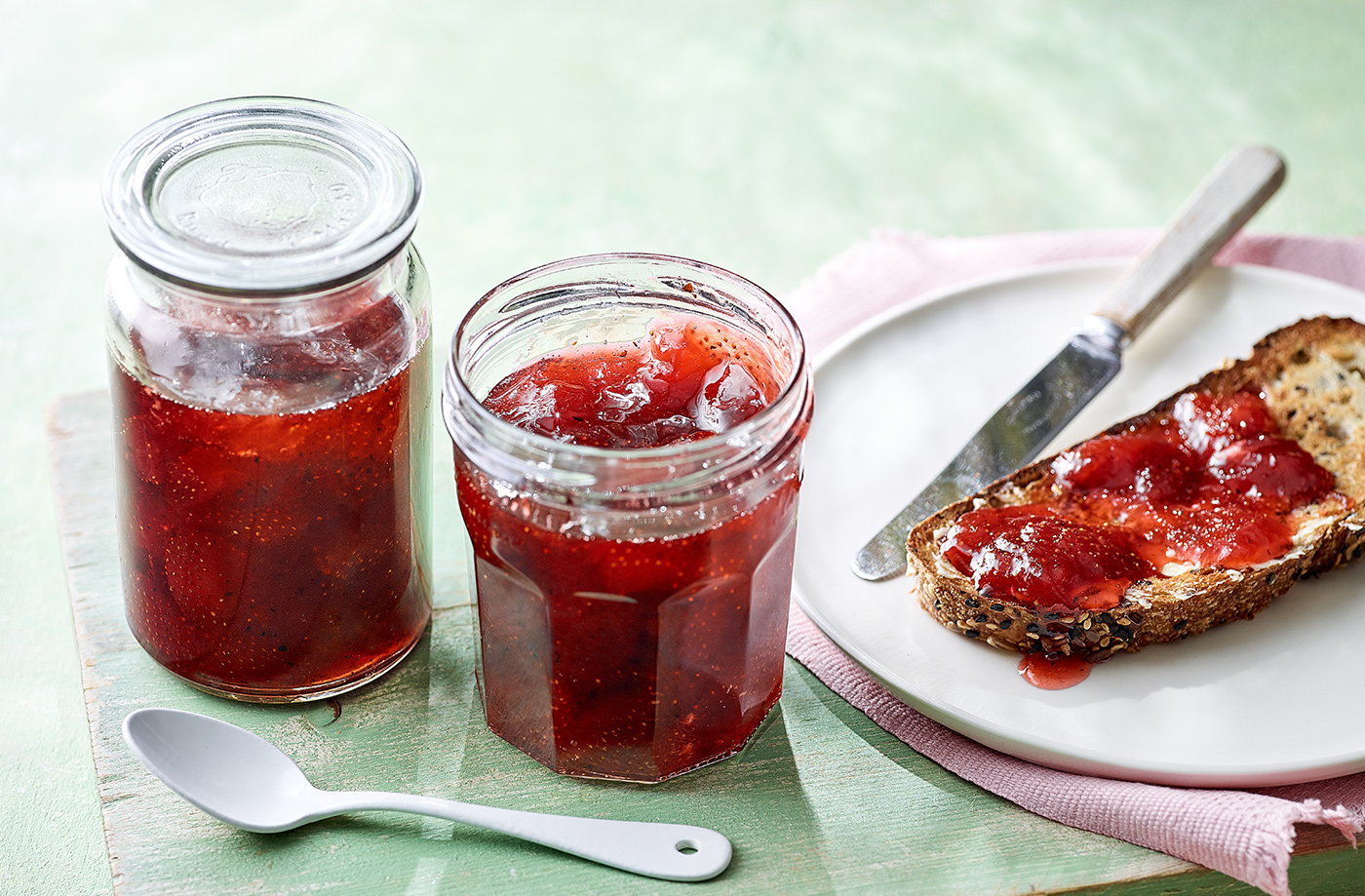 Strawberry and black pepper jam