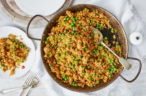 Image of "One-pot pork and pea paella"