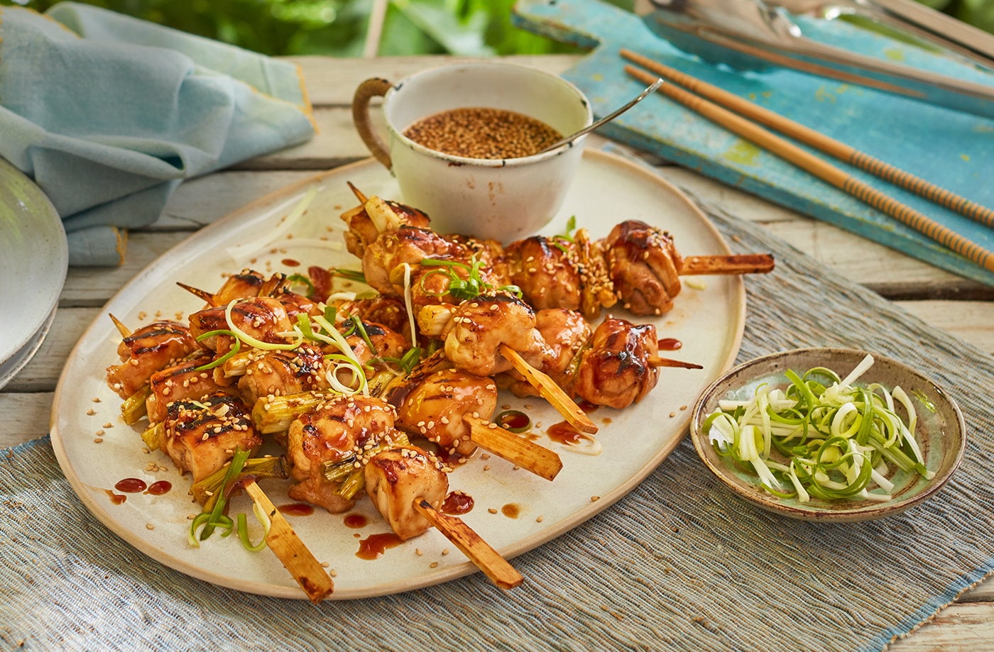 Yakitori chicken skewers