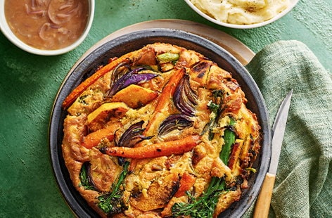 Image of "Root veg toad-in-the-hole"
