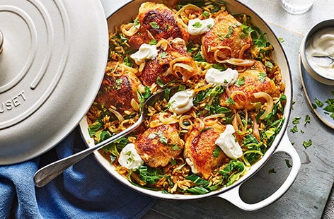 Image of "Cheat's coronation chicken biryani"