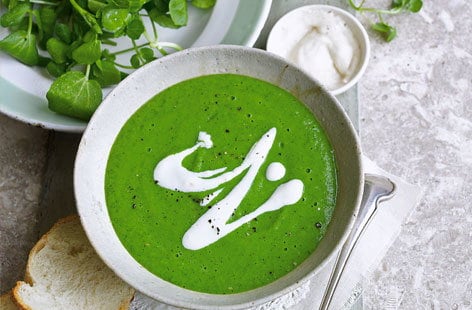 Image of "Watercress and pea soup"