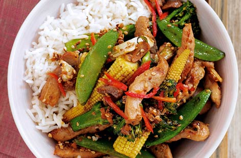 Image of "Sticky pork stir-fry"