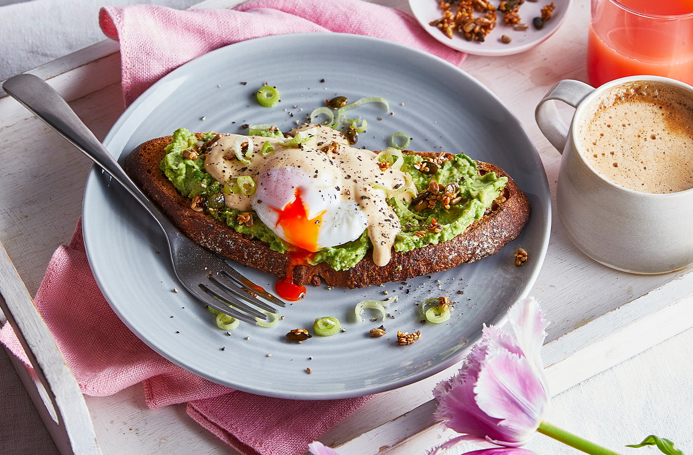 Avocado Benedict with Marmite hollandaise