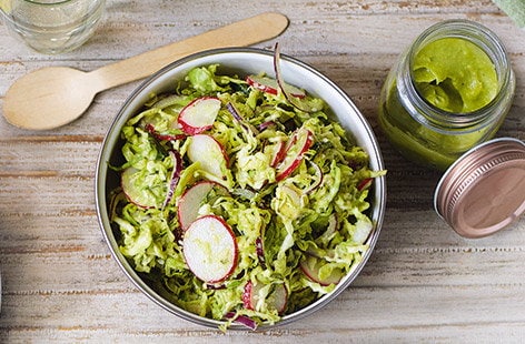 Image of "Sprout and radish slaw"