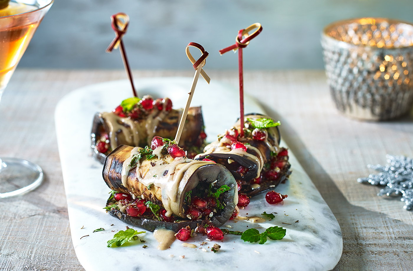 Middle Eastern aubergine skewers