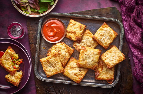 Image of "Veggie samosa squares"