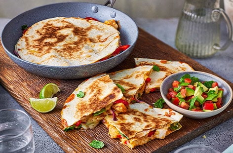 Image of "Coronation chicken-inspired quesadillas"