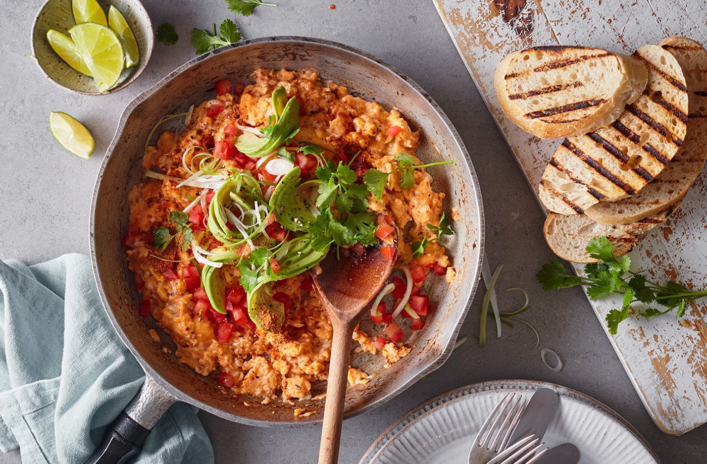 Cajun-spiced scrambled eggs