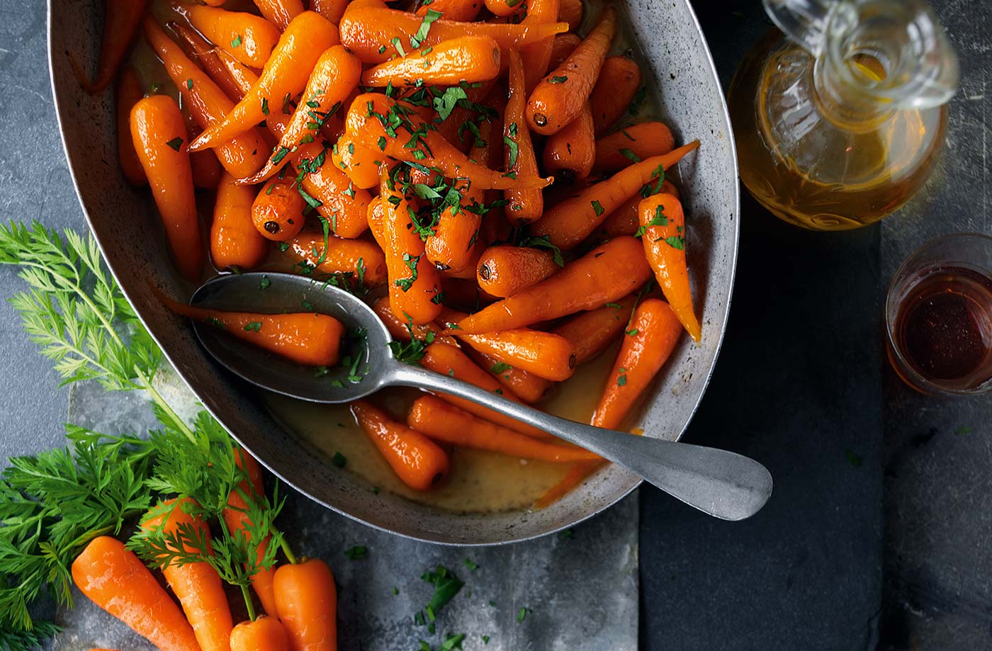 Sweet roasted chantenay carrots