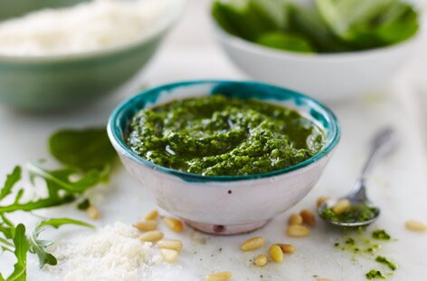 Image of "Rocket and spinach pesto"