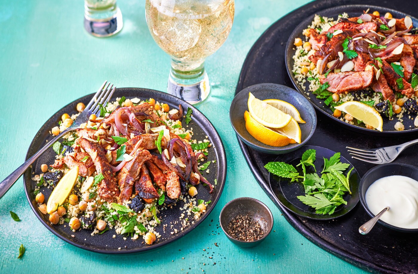 Lamb and prune couscous pilaf